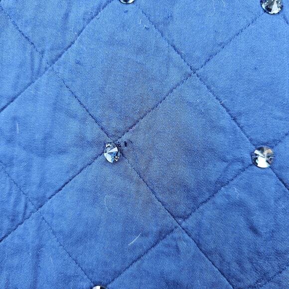 Chloe Dress Girls 6 Baby Collection Blue Quilted Crystal Embellished Preppy - Picture 2 of 4